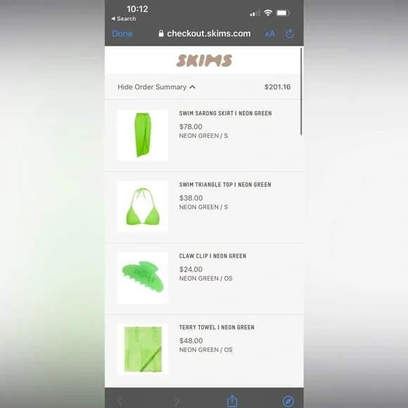 Skims neon green claw clip - Picture 3 of 4